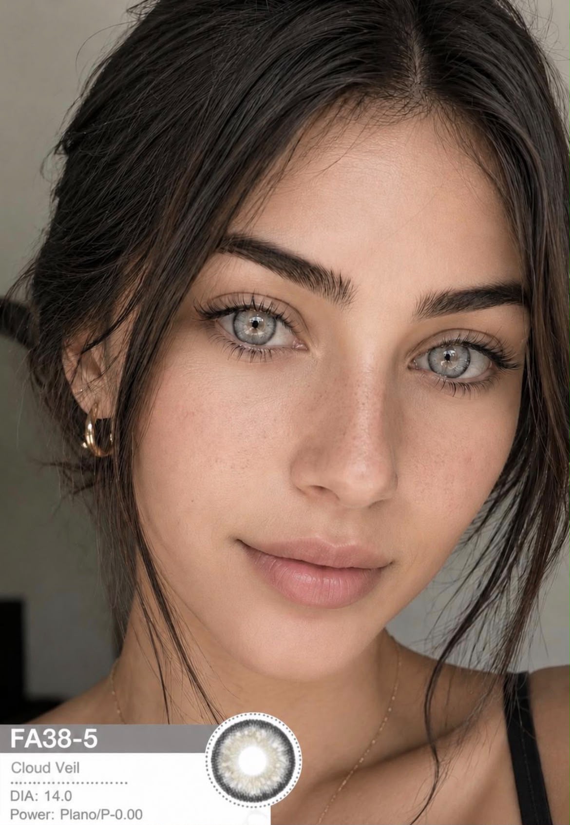 עדשות צבעוניות אפורות claude veil